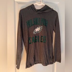 Lightweight Philadelphia Eagles hooded shirt, youth L